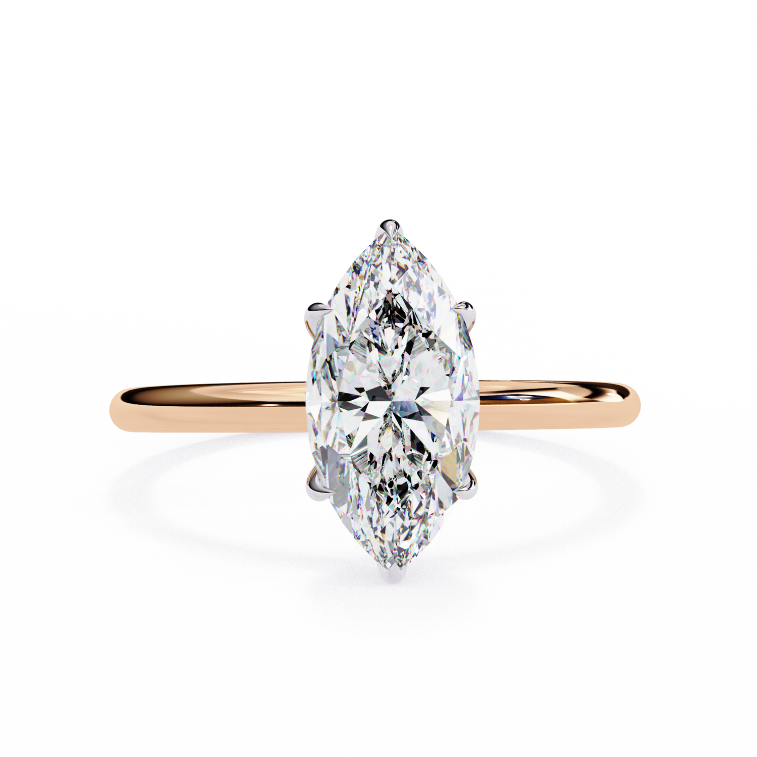 Swatch Marquise Lab Grown Diamond Solitaire Engagement Ring