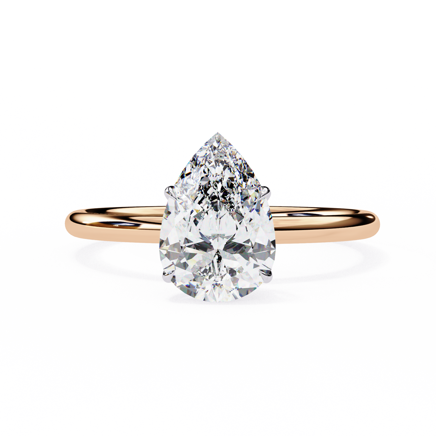 Swatch Pear Lab Grown Diamond Solitaire Engagement Ring