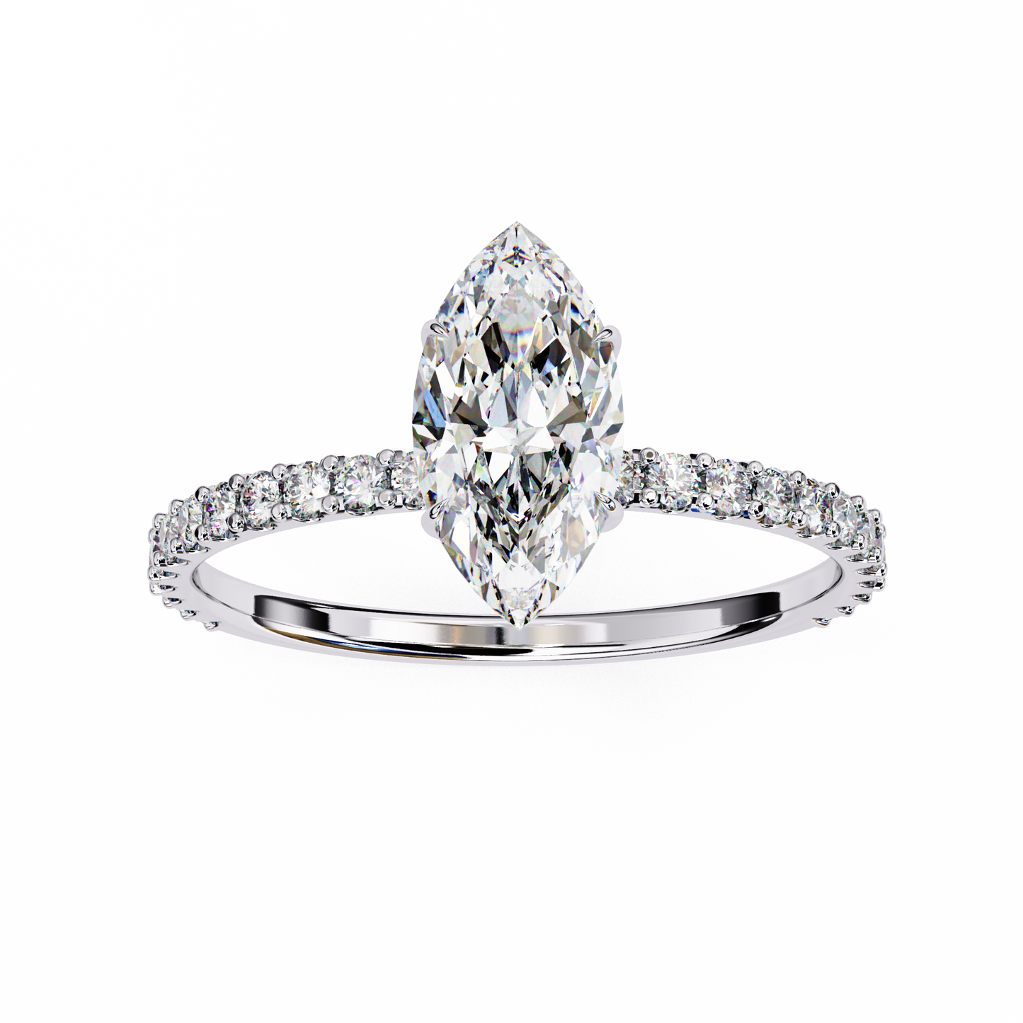 14K White Gold