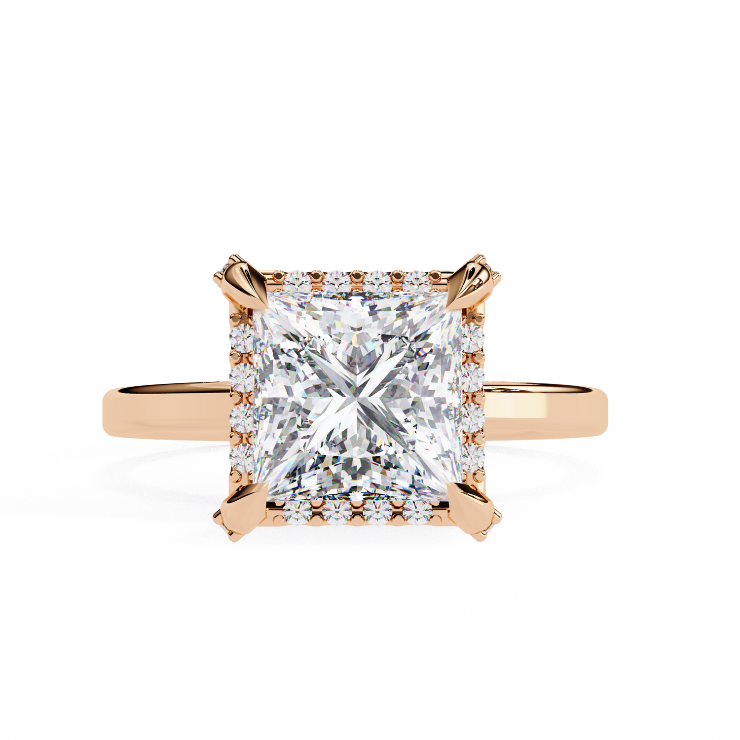 Swatch Princess Lab Grown Diamond Halo Engagement Ring